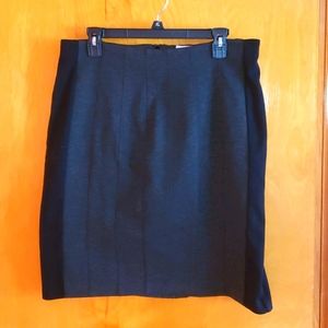 Worthington Modern Knit Skirt Gray with Black 16